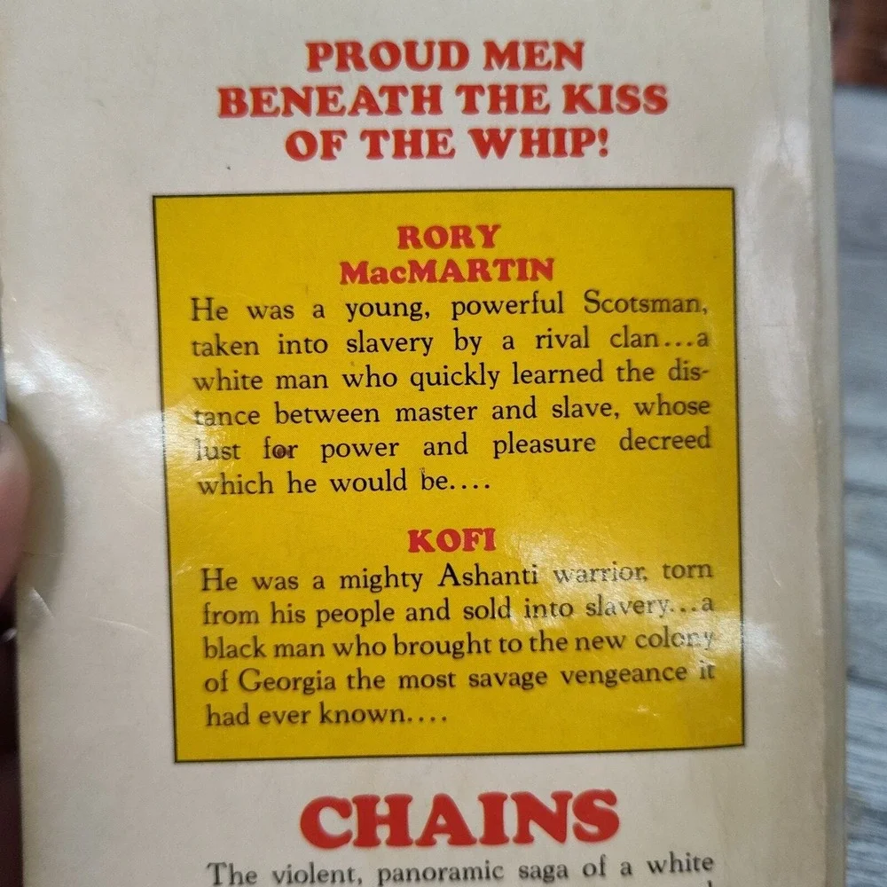 Chains‎ Justin Adams 1977 Dell 1st Print Vintage Historical Fiction PB